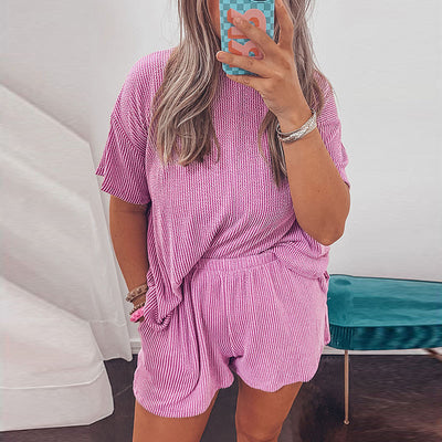 Conjunto de Dos Piezas: Camiseta y Shorts para Mujer