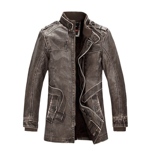 Chaqueta de Cuero para Hombre con Cierre