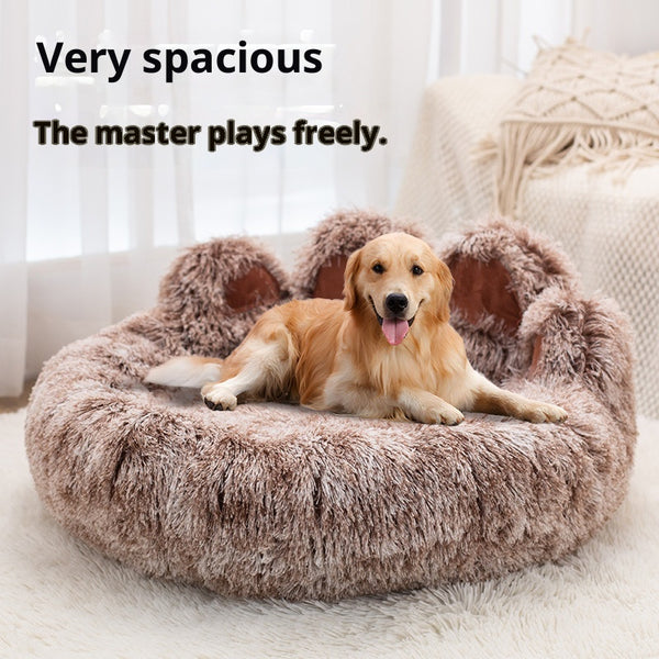 Cama Acolchada Bicolor para Mascotas - Diseño Moderno y Confortable