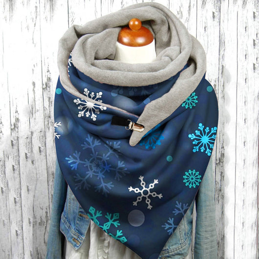 Bufanda Invierno Mujer con Estampado Artístico y Botones - Image 8