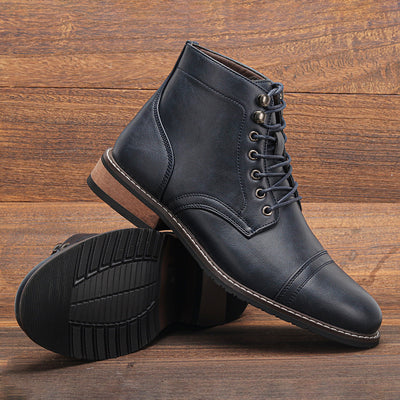 Botas de Cuero Vintage para Hombre - Estilo Casual - Image 15