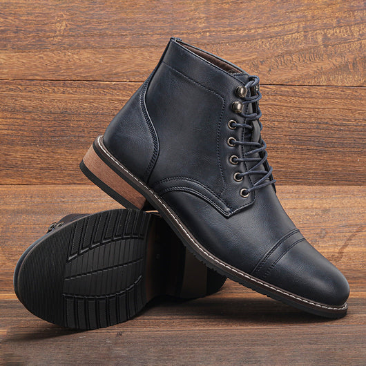 Botas de Cuero Vintage para Hombre - Estilo Casual - Image 15