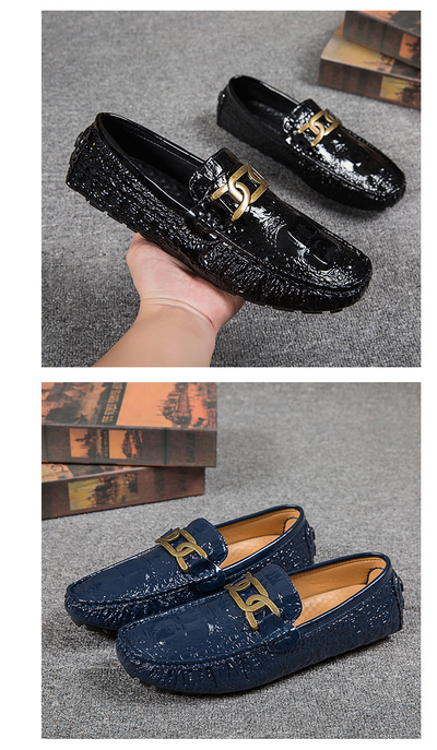 Zapatos de Cuero Casual con Hebilla Metálica y Pedal - Image 18