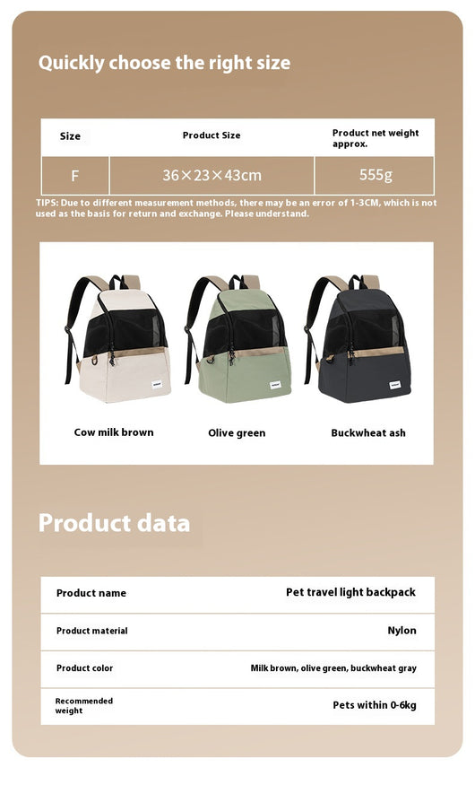 Mochila Transportadora para Mascotas Transpirable de Cuatro Estaciones - Image 8