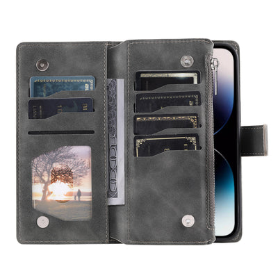Funda Cartera Teléfono Cuero Grabado - Organizador de Tarjetas con Cierre - Image 12