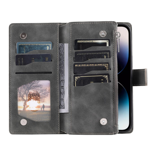 Funda Cartera Teléfono Cuero Grabado - Organizador de Tarjetas con Cierre - Image 12