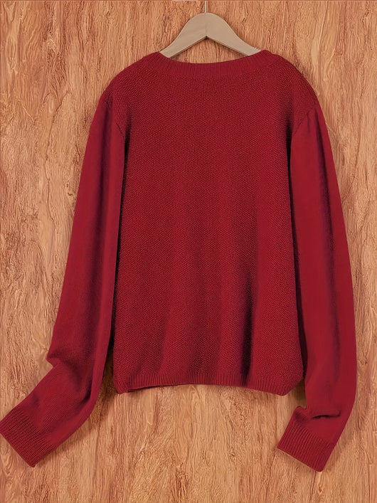 Cardigan Tejido de Abrigo en Colores Puros para Mujer - Image 12