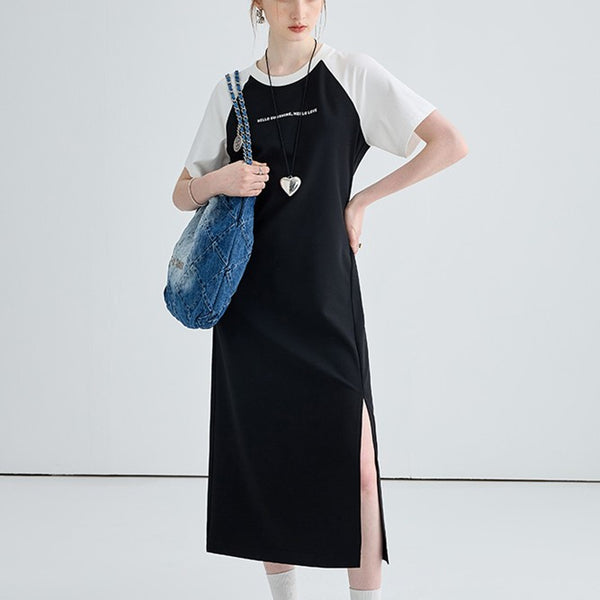 Vestido Camiseta de Manga Corta para Mujer