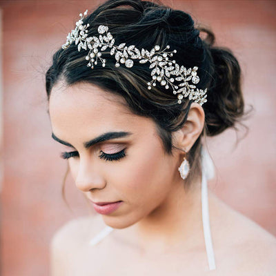 Diadema Nupcial con Cristales de Aleación - Image 11