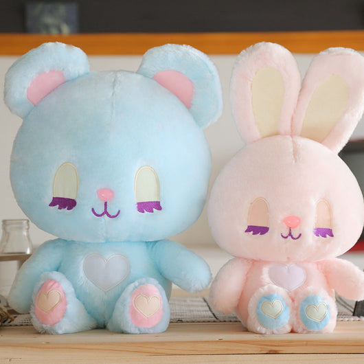Osito y Conejito de Peluche Colores Pastel - Image 4