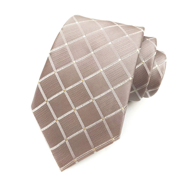 Corbata Cuadros Jacquard de Poliéster 8cm - Estilo Profesional