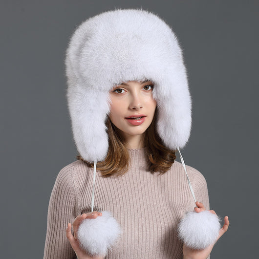 Gorro Térmico de Piel para Nieve - Protección de Oídos para Esquí y Viajes