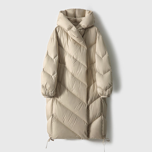Abrigo Largo de Plumón de Pato 90% para Invierno - Mujer Talla Extendida - Image 3
