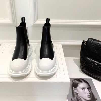 Botines Casuales de Cuero para Mujer - Estilo Versátil y Tendencia - Image 6