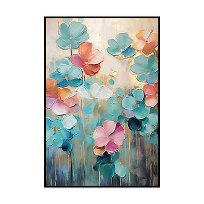 Cuadro de Flores Pintado a Mano - Arte en Lienzo para Sala de Estar - Image 5