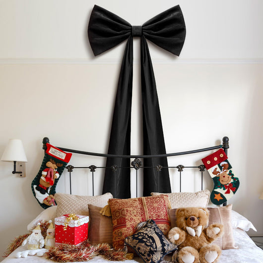 Moño Navideño de Terciopelo Oversized para el Hogar - Image 20