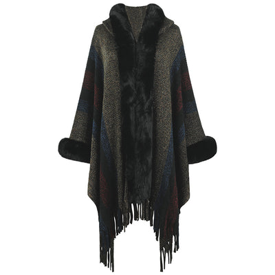 Capa con Capucha Rayada para Otoño e Invierno - Image 6