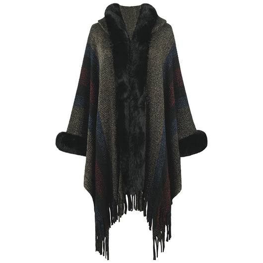 Capa con Capucha Rayada para Otoño e Invierno - Image 6