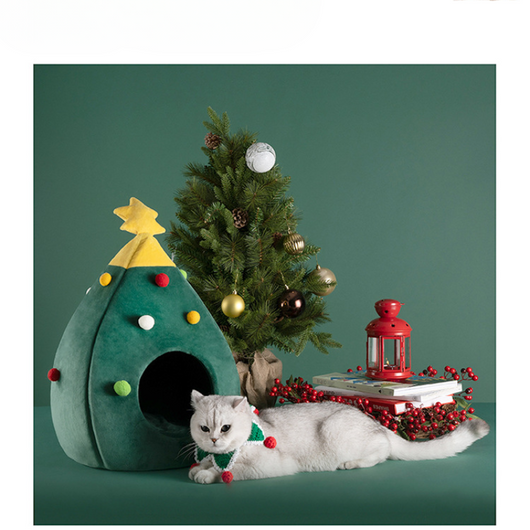 Cama Cueva Térmica para Gatos y Perros - Nido Navideño Cómodo y Lavable - Image 9
