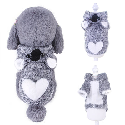 Ropa para Perros Terciopelo Coral con Diseño de Alce y Vaca - Image 5