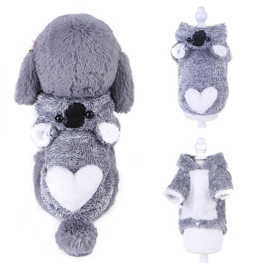 Ropa para Perros Terciopelo Coral con Diseño de Alce y Vaca - Image 5