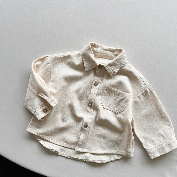 Abrigo Camisa de Algodón Manga Larga para Niños - Image 4
