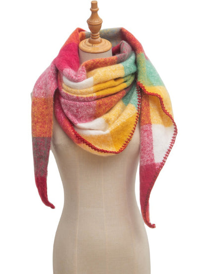Chal Triangular de Lana Texturizada para Otoño e Invierno - Image 16