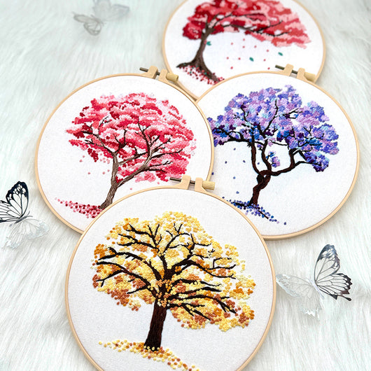 Kit de Bordado Principiante con Árbol Colgante - Pintura Textil - Image 4