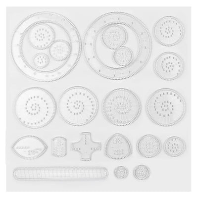 Kit de Reglas Curvas y Kaleidoscopio Mágico - Set 22 Piezas para Dibujo Profesional - Image 9