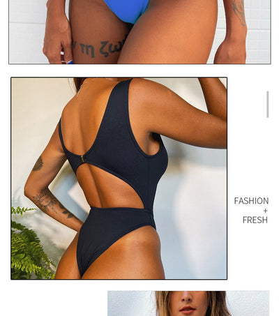 Traje de Baño Elegante de Una Pieza con Detalles en Contraste - Image 19