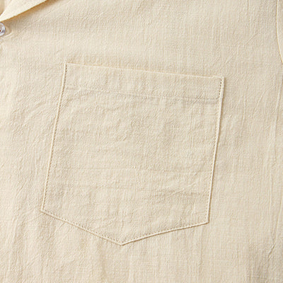 Camisa de Lino y Algodón Manga Corta para Hombre - Image 24