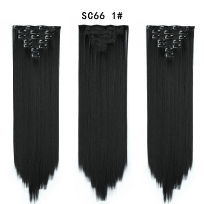 Set de Extensiones de Cabello con 16 Clips - Peluca de Fibra Sintética Premium - Image 5