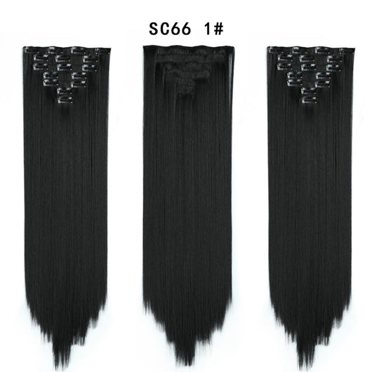 Set de Extensiones de Cabello con 16 Clips - Peluca de Fibra Sintética Premium - Image 5