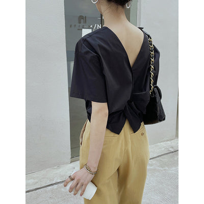 Blusa Cropped con Cintura Elástica Simple Kink - Image 4