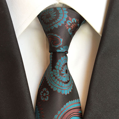 Corbata Jacquard Paisley Europeo Americana para Hombre - Image 25