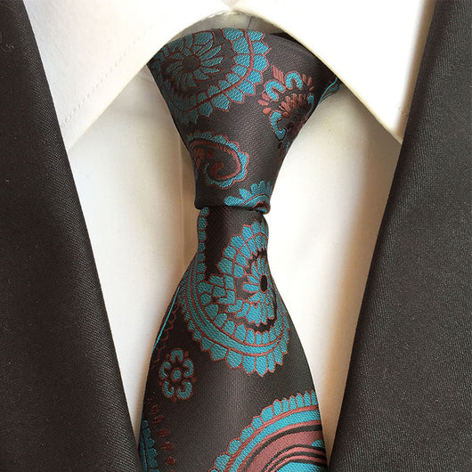 Corbata Jacquard Paisley Europeo Americana para Hombre - Image 25