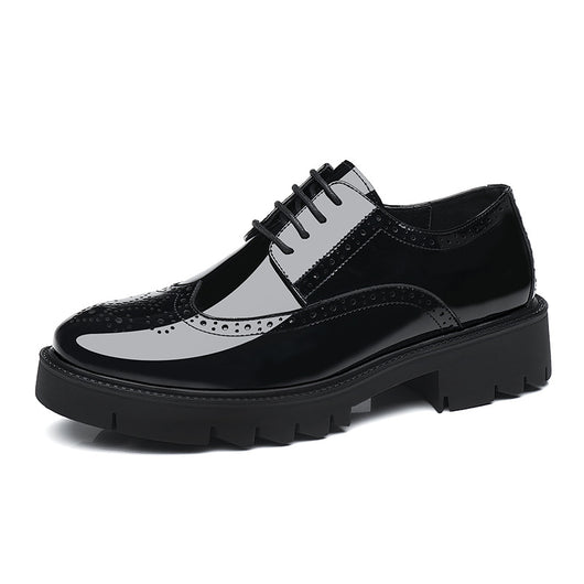 Zapatos de Cuero Casuales Estilo Británico con Tallado Brogue para Hombre - Image 5