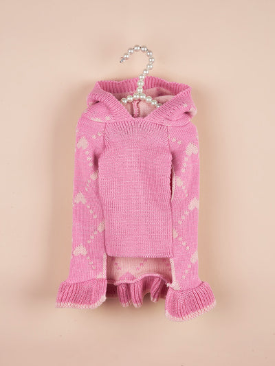 Suéter Hoodie para Perros Pequeños - Abrigo Invierno Tejido con Corazón - Image 11