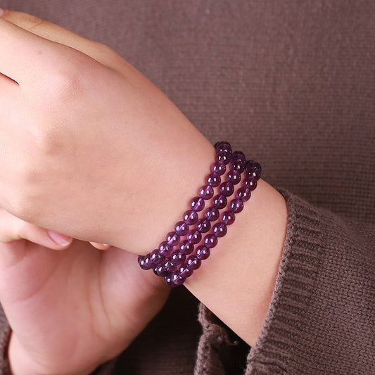 Pulsera de Amatista Uruguaya Tres Anillos