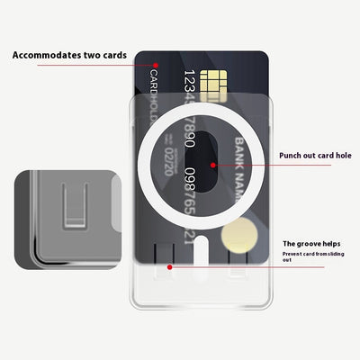 Funda Magnética Transparente para Teléfono con Soporte de Tarjetas - Image 7