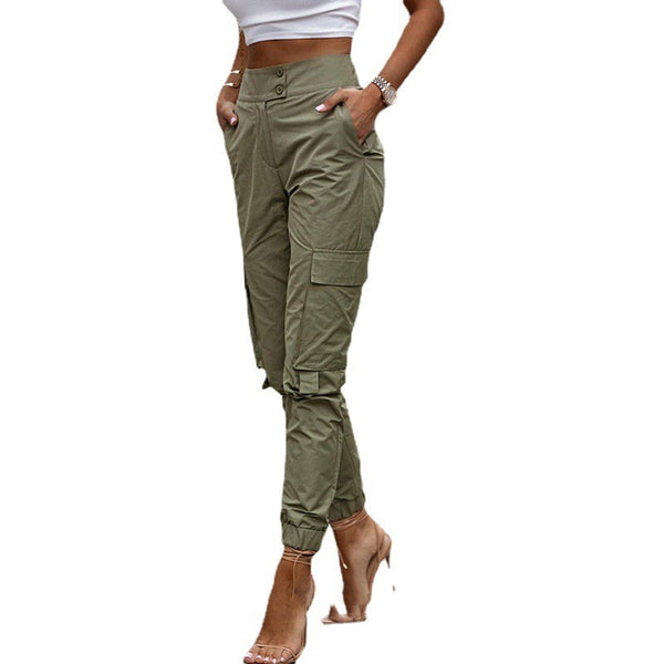 Pantalones de Trabajo Casual Verde Militar para Mujer - Image 16