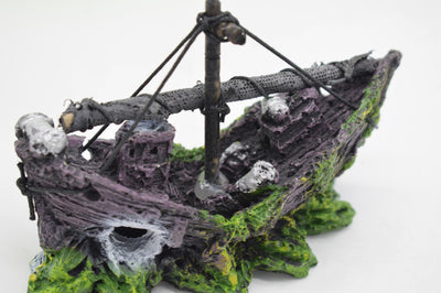 Decoración de Acuario Barco de Red - Paisaje en Miniatura para Peceras - Image 11