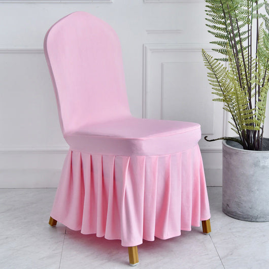 Silla de comedor con falda plisada - Image 5