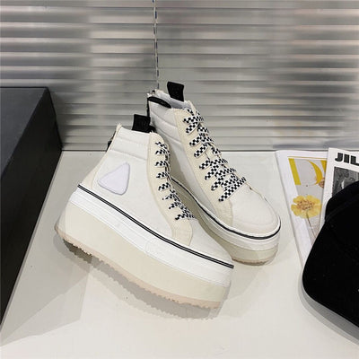 Zapatillas Canvas Rotas de Plataforma Alta para Mujer - Image 10