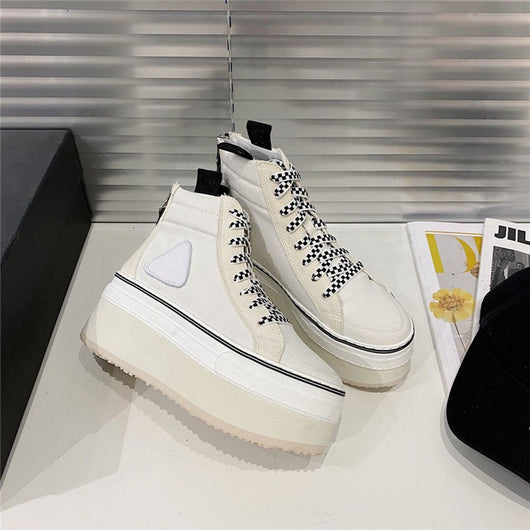 Zapatillas Canvas Rotas de Plataforma Alta para Mujer - Image 10