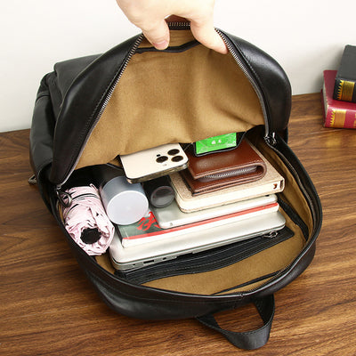 Mochila de Cuero para Negocios - Gran Capacidad, Cómoda y Versátil - Image 6