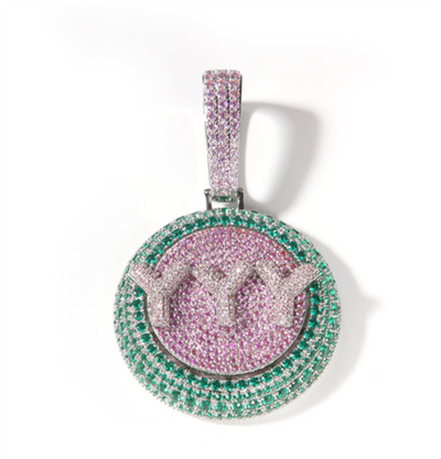 Dije Hip Hop Personalizado Giratorio con Letras y Circonitas Micro Incrustadas - Image 17