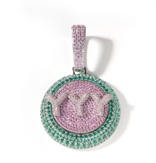 Dije Hip Hop Personalizado Giratorio con Letras y Circonitas Micro Incrustadas - Image 17