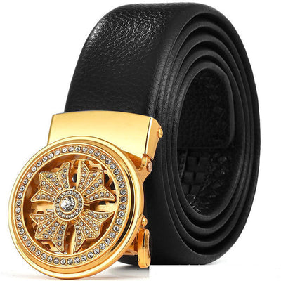 Cinturón Automático para Hombre con Hebilla Giratoria y Cristal Diamante 3.5cm - Image 12