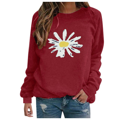 Sudadera Mujer Cuello Redondo Suelta Estampada Manga Larga Casual - Image 34